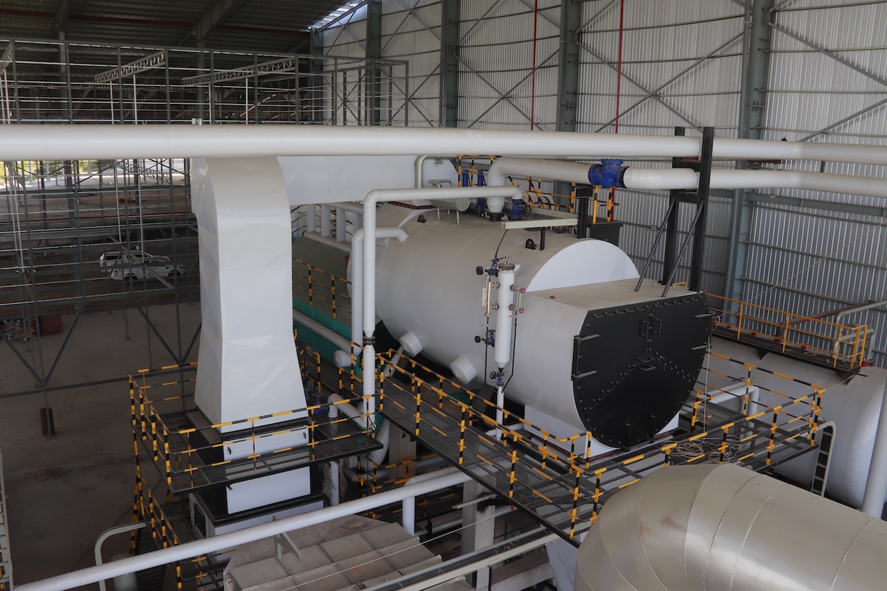 lò hơi tầng sôi đốt trấu